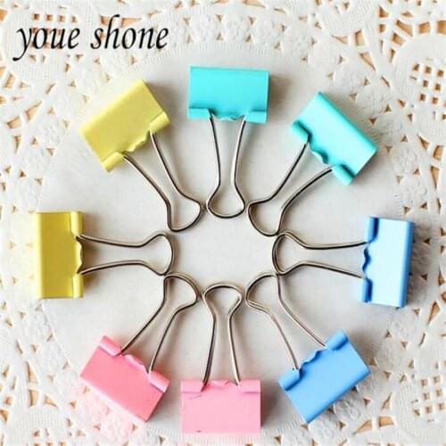 10pcs/lots color Metal paper clips lots dovetail clip cute long tail clip for school study office essential YOUE SHONE
