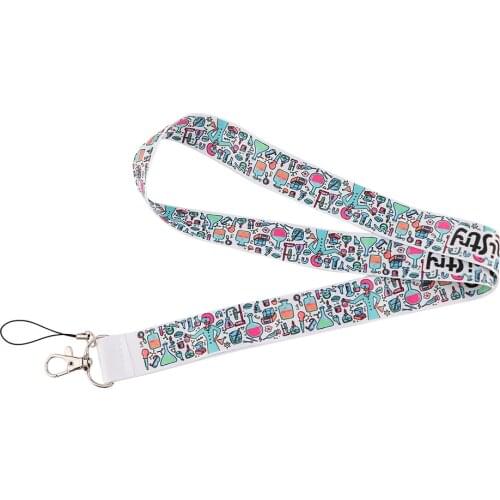 10pcs/lot J2936 Chemistry Lanyard Keychain Lanyards for keys Badge ID Mobile Phone Rope Neck Straps Accessories Gift