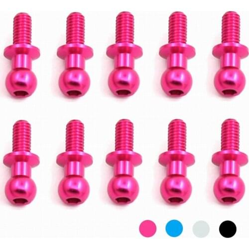 10pcs RC Car M3 Teeth W25 Upgrade Parts Tie Rod Ball Head Universal Shock Absorber for Sakura D5 Tamiya TT01/02 Flat Run Car