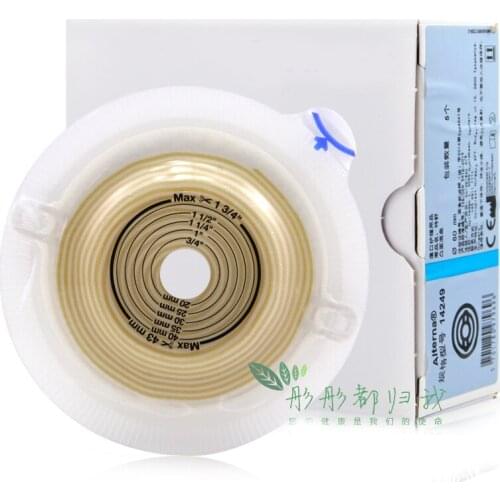 14249 two-piece Disposable ostomy pouch with base transparent convex ostomy bag 5 pcs