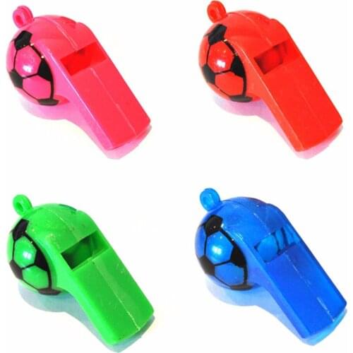2 Pcs Football Soccer Rugby Cheerleading Whistles Pea Fans Whistle Referee Sport Party Training School Colourful Random Color