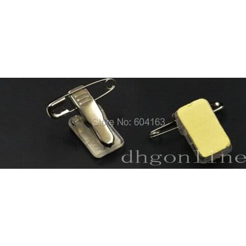 25 Pcs Self Adhesive Sticker Brooches Satety Pin Badge Holder Clip Craft Fixing ID Card