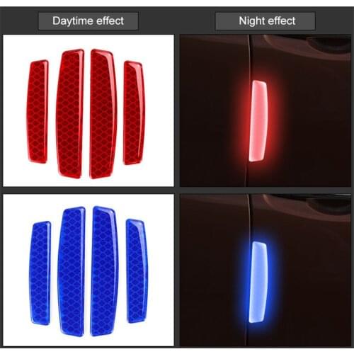 4pcs Reflective Car Door Side Stickers Glue Guard Strip Anti-collision Buffer Universal Car Accessories for BMW x1 x3 x5 1 3 5