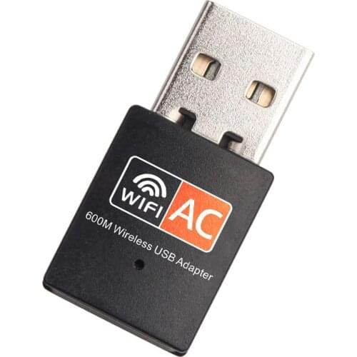 50pcs/lot 600Mbps USB WiFi Adapter Dual Band 2.4G/5.G AC Wireless Ethernet Network Card USB Wifi Dongle wifi Receiver 802.11ac