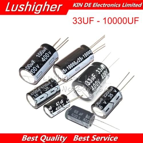 5PCS 25V10000UF 18*35mm 33UF-10000UF 25V 18x35mm 400V 100UF 450V 100UF 35V 4700UF 400V 100UF Aluminum Electrolytic Capacitor DIP