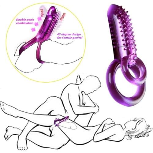BDSM Vagina Clitori Penis Massager Dildo Vibrators Adult Sex Toys For Men Couples Double Rings Cock Male Dick Strapon Products