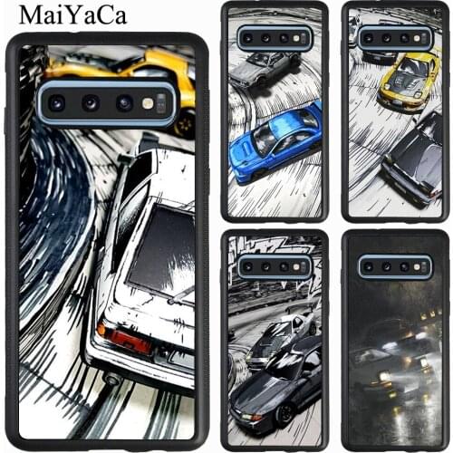 Initial D Drift Case For Samsung Galaxy Note 20 Ultra S20 S9 S10 Plus A51 A71 A31 A50 A70 M21 M31 A21S A20e