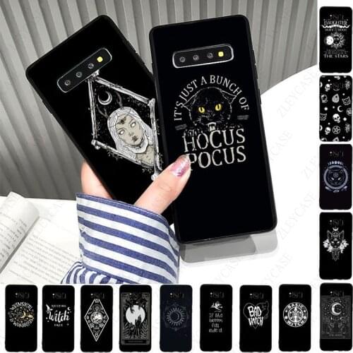 Witches cat moon Tarot Mystery totem Phone Cover For samsung s10 s20fe s9 s30 s20ultra s21plus note8 9 10plus note20 ultra case