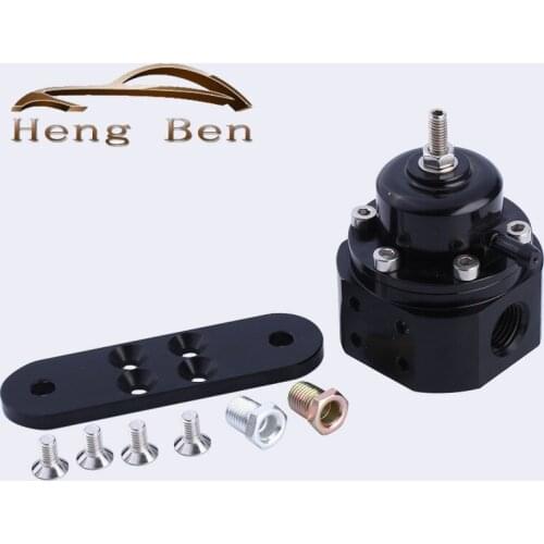 Black High Volume Adjustable Fuel Pressure Regulator