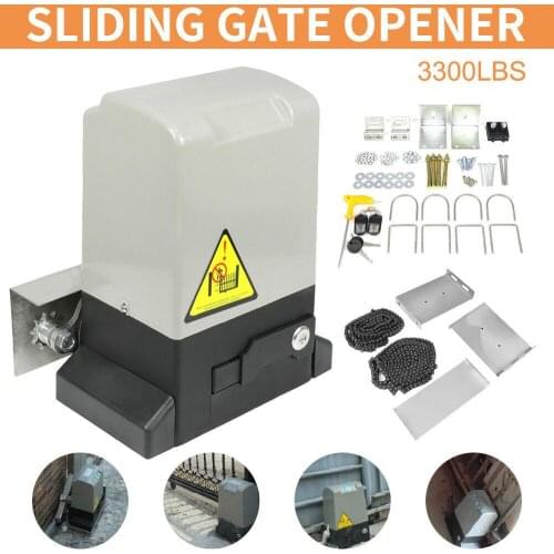 3300LBS Electric Sliding Gate Opener Heavy Duty Automatic Driveway Operator W/Remote