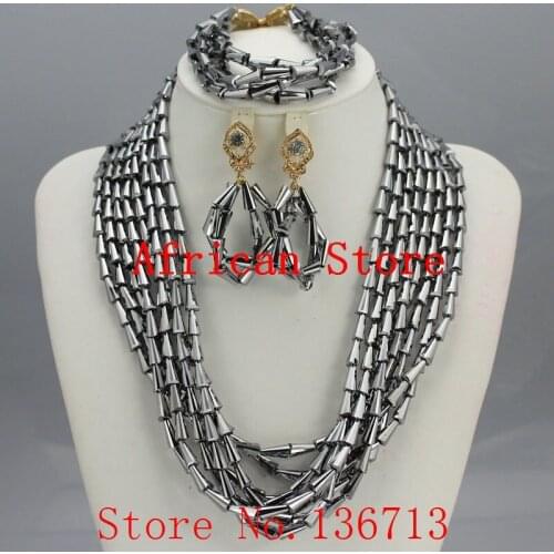 Purple Nigerian Wedding African Beads Jewelry Set Crystal Beads African Costume Jewelry Set Free Shipping SD806-4