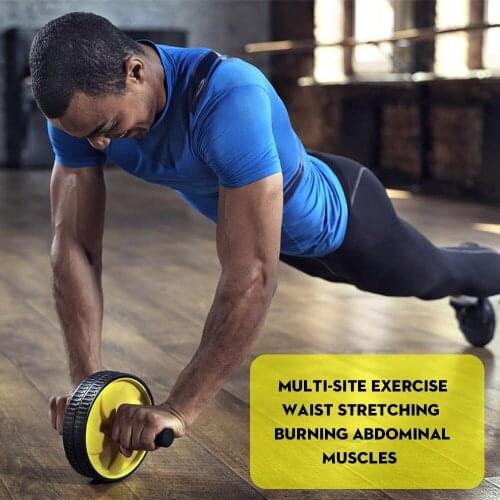 Hot Body Fitness Dual Wheel Abdominal Training Roller Home Gym Arm Waist Exerciser Pad Fitness Body Building Equipments Rollers