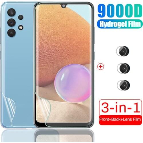 Samsong a32 hydrogel film matte hd front back screen protectos camera lens film not glass for samsung galaxy a32 a 32 32a
