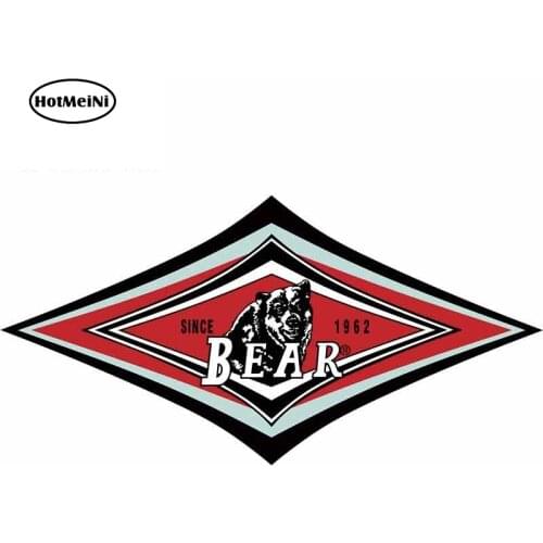 HotMeiNi 13cm x 6.5cm For Bear Surf Boards Fine Decal Windshield Car Stickers Suitable For VAN RV Bumper Decoration