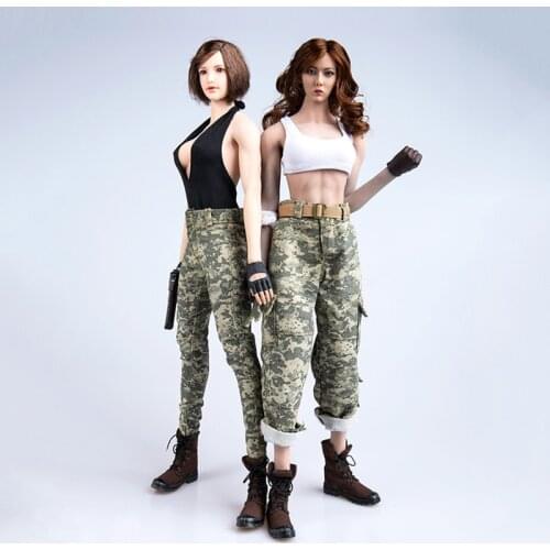 1/6 Scale TYM039 Men Fashion Camouflage Clothing Female Outdoor Camouflage Uniform Clothes For 12" Action Figure Body Doll Toy