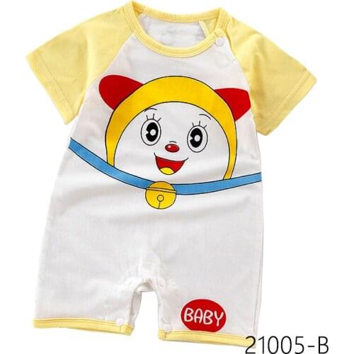 Cheap cotton Baby romper Short Sleeve baby clothing One Piece Summer Unisex Baby Clothes girl and boy jumpsuits Giraffe 2021