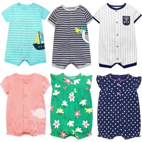 Baby Romper Short Sleeve Baby Clothing One Piece Summer Cotton Unisex Baby Clothes Boys and Girls jumpsuits
