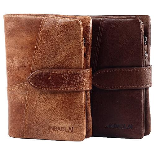 Hasp Genuine Leather Wallet High Quality Wallets Luxury Male Dollar Price Fashion New Purse Coin Pocket Bag Carteira Card Holder