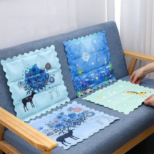 Summer Ice Cushion Foldable Office Home Cool Cushion Free Water Gel Ice Cooling And Breathable Cushion for Car Sofa Chair 2021
