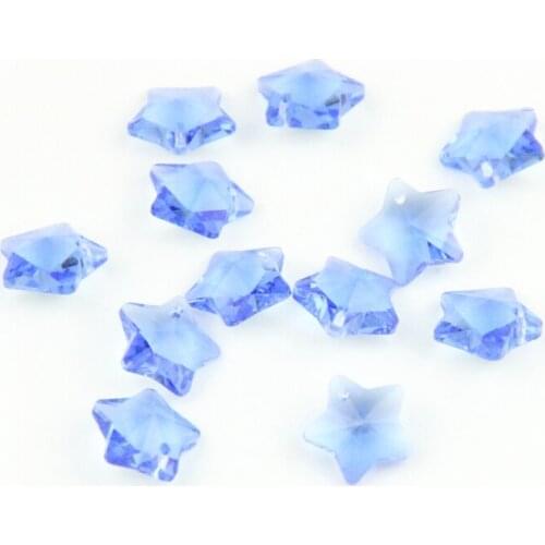 Lt Blue 100-2000pcs 14mm Crystal Five Stars Beads K9 Glass Jewelry Accessories Beads For Home Wedding Decoration