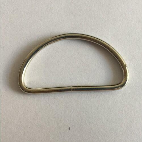 10pcs/lot 40mm Metal D Type Ring Buckle Hardwares Accessories for Webbing Purse Bags Backpack and Handbag DIY Accessory Sewing