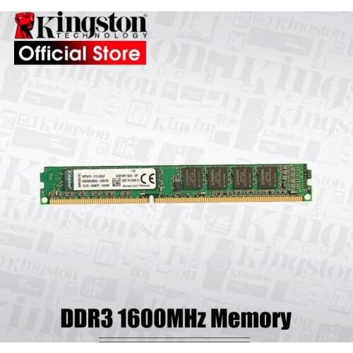 Kingston Memoria RAM 1600MHz DDR3 (PC3-12800) 240 Pin 2GB 4GB 8GB Intel DIMM Motherboard Memory For Desktop PC
