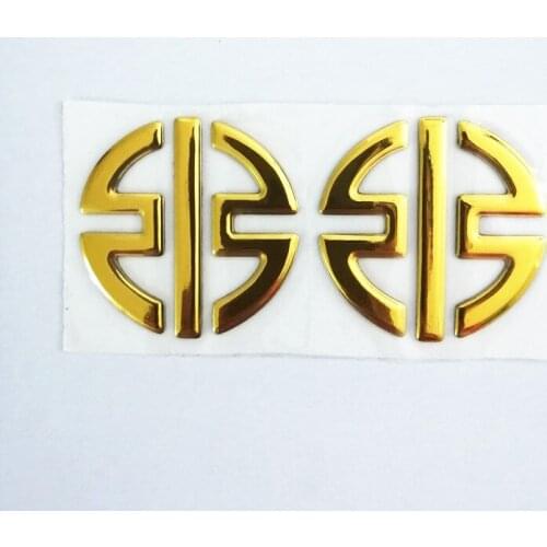 Emblems Stickers Decals 3D Reflective Motorcycle Logos for KAWASAKI H2 NINJA H2R Gold Color