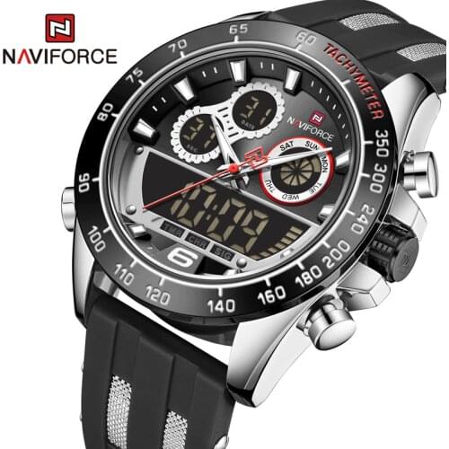 NAVIFORCE Luxury Brand Big Dial Watch For Men Waterproof Military Quartz Wrist Watch Male Sports Chronograph Clock Watches 2021