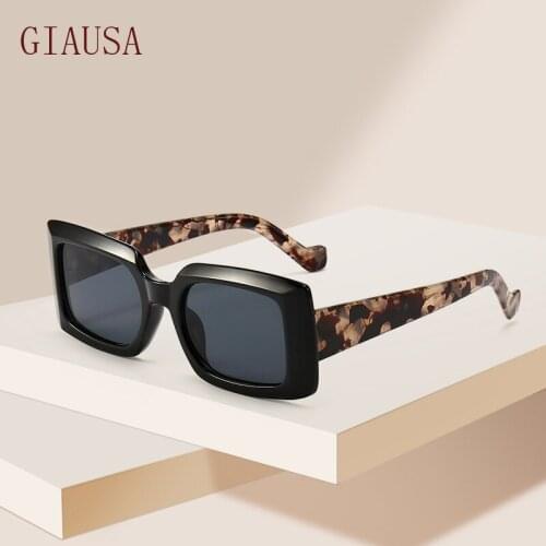 GIAUSA New fashion box color modern Sunglasses personality small box men and women street fashion night vision glasses