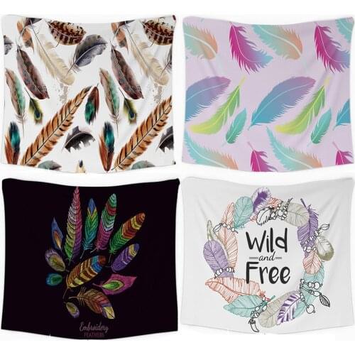 Feather Color Wild Free Diversity Hanging Trippy Tapestry Wall Decor Bed Living Room Dorm