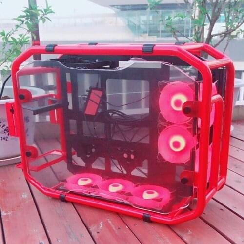 All Transparent DIY Open Desktop Case Frame Mid Tower MATX ITX Computer Gaming Case Rack USB3.0 Water-Cooler PC Chassis