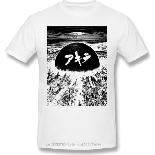 Explosion Print Cotton Funny T Shirts Akira Biker Gang Shotaro Kaneda Takashi Animated Film Men Fashion Streetwear
