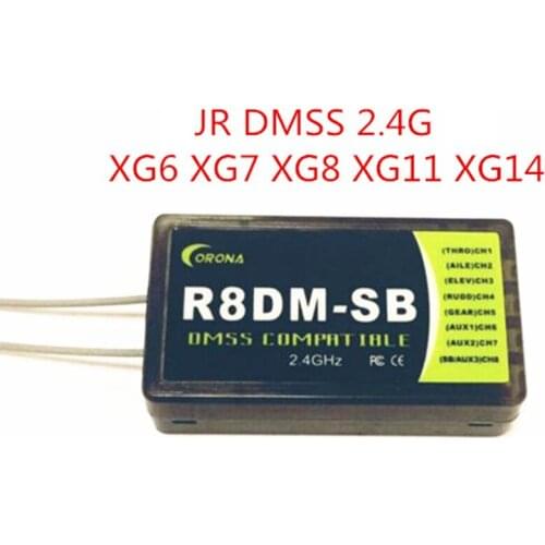 CORONA 2.4GHZ R8DM-SB Receiver Compatible with JR DMSS XG6 XG7 XG8 XG11 XG14 2.4GHz transmitters