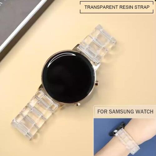 20mm 22mm Transparent Watch Band for Samsung Galaxy Watch 3 45mm 41mm Watchstrap Bracelet for Samsung Active 2 44mm 40mm Strap