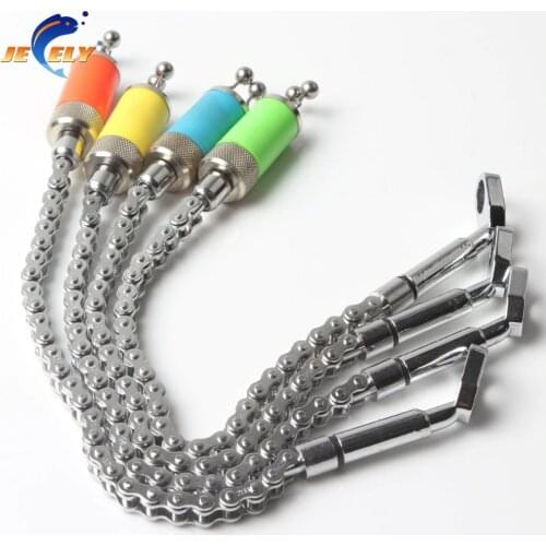4PCS/Bag Fishing Swinger Steel Chain Stainless Steel Aluminum Set Swinger Carp Fishing Indicator 4 Colors for bite alarm