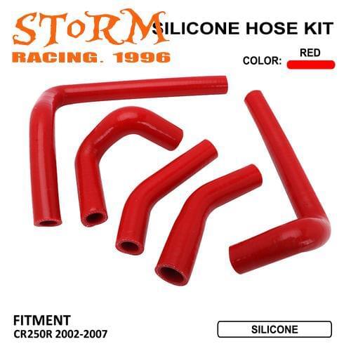 Motorcycle Silicone Radiator Hose Water Pipe For Honda CR250 CR250R CR 250 R 2002-2007 03 04 05 06 07 Red
