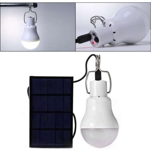 New 15W 110lm Solar Energy Charge LED Light Bulb Energy Conservation Portable Led Bulb Light Energy Lamp Home Outdoor Lighting