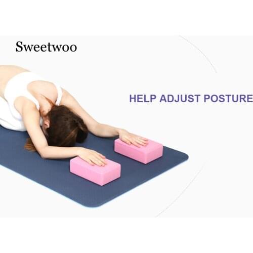 SWEETWOO Yoga Block Props Foam Brick Stretching Aid Gym Pilates Yoga Block Exercise Fitness Sport