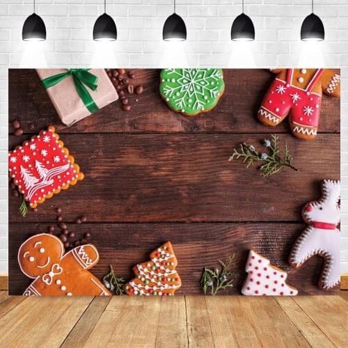 Christmas Backdrop Wood Wooden Plank Biscuit Newborn Baby Vinyl Photography Background For Photo Shoot Photozone Photophone Prop