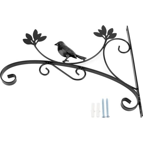 Iron Wall Hanging Bracket Plant Stand Flower Pot Hook Landscaping Bracket for Home Garden Plant Hanger