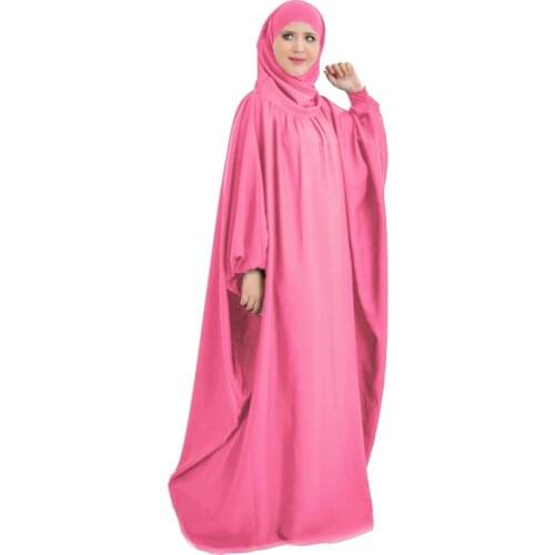 Muslim Prayer Dress Women Ramadan Long Jilbab Hijab Dress Islamic Clothing Eid Khimar Prayer Garment Hooded Robe Burqa Niqab
