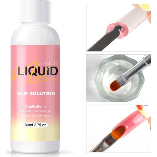 COSCELIA Nail Liquid Poly Nail Gel Slip Solution Quick Builder UV Gel For Extension Permanent Nail Art Tools Soak Off Harmless