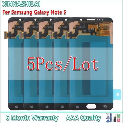 5pcs/lot LCD Display For SAMSUNG GALAXY Note 5 N9200 N920F N920G LCD Display Touch Screen Digitizer Assembly Replacement