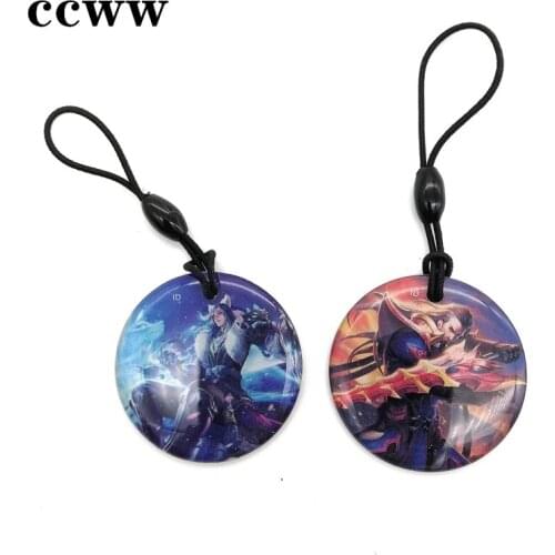 13.56MHz Writable UID Changeable S50 NFC Cool Game Cartoon Pattern Keyfobs Badge RFID duplicator Token Tag Card 1Pcs