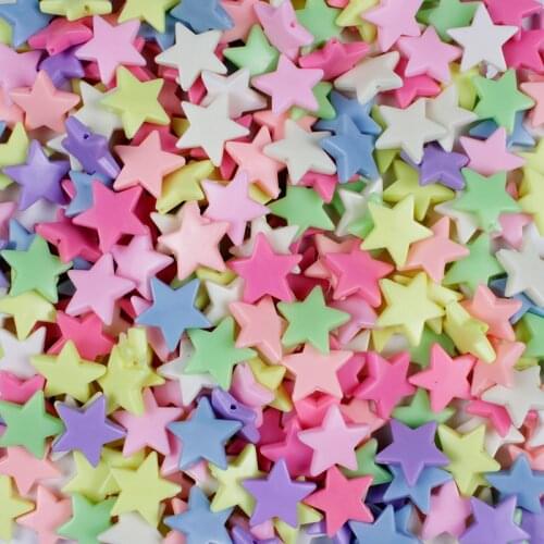 10-50Pcs Colourful Faceted Five-pointed Star Acrylic Beads Loose Spacer Beads For Jewelry Making DIY Bracelet Accessories