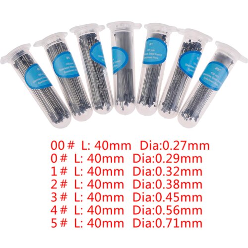 100Pc Insect Pin Specimen Needle Stainless Steel With Tube For School Lab Entomology Body Dissection Insect Needle high quality