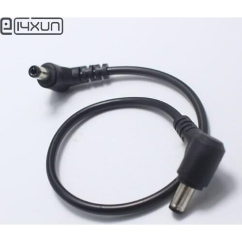 100pcs 22AWG DC Power Plug L-shaped 5.5X2.5mm / 5.5*2.5 male 90 Right Angle Jack with Cord Connector Cable 30cm