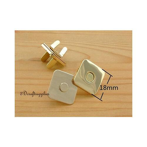 Magnetic Snaps bag button purse Magnetic Snaps button 20 pcs 18mm light gold F68