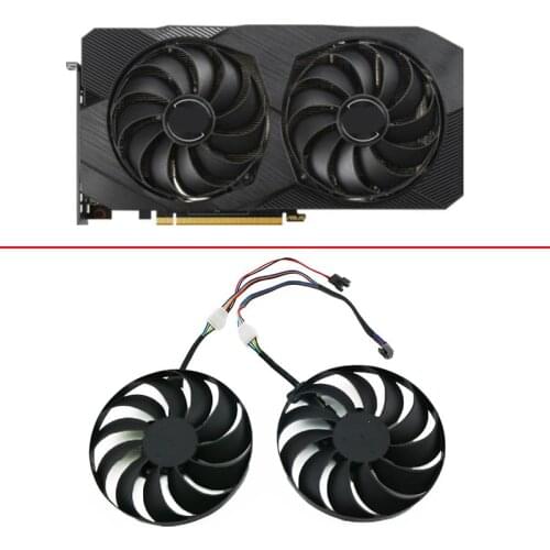 2pcs T129215SU FDC10U12S9-C 95MM 4PIN RTX 5500 XT GPU FAN For ASUS DUAL-RX5500 XT-O8G-EVO ROG-STRIX-RX5500 XT-O8G-GAMING Cooling