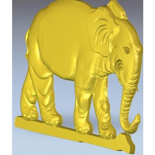 3d model relief elephant_4 for cnc in STL file format